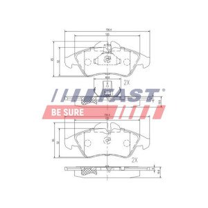 FT29016 Brake Pad Set, disc brake