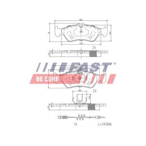 FT29018 Brake Pad Set, disc brake