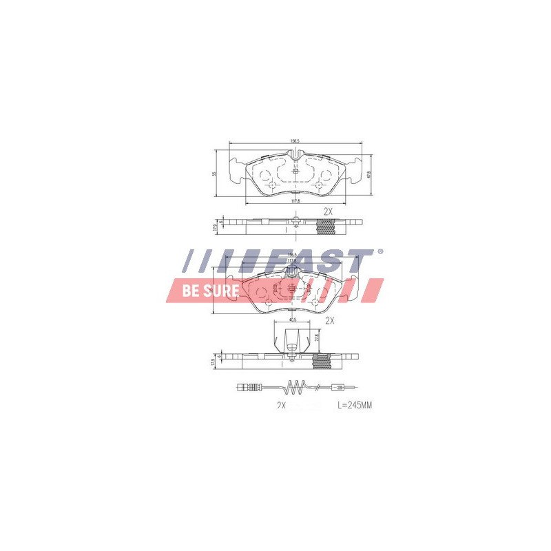 FT29018 Brake Pad Set, disc brake