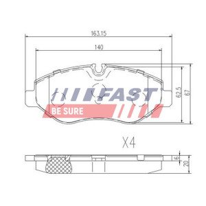 FT29019 Brake Pad Set, disc brake