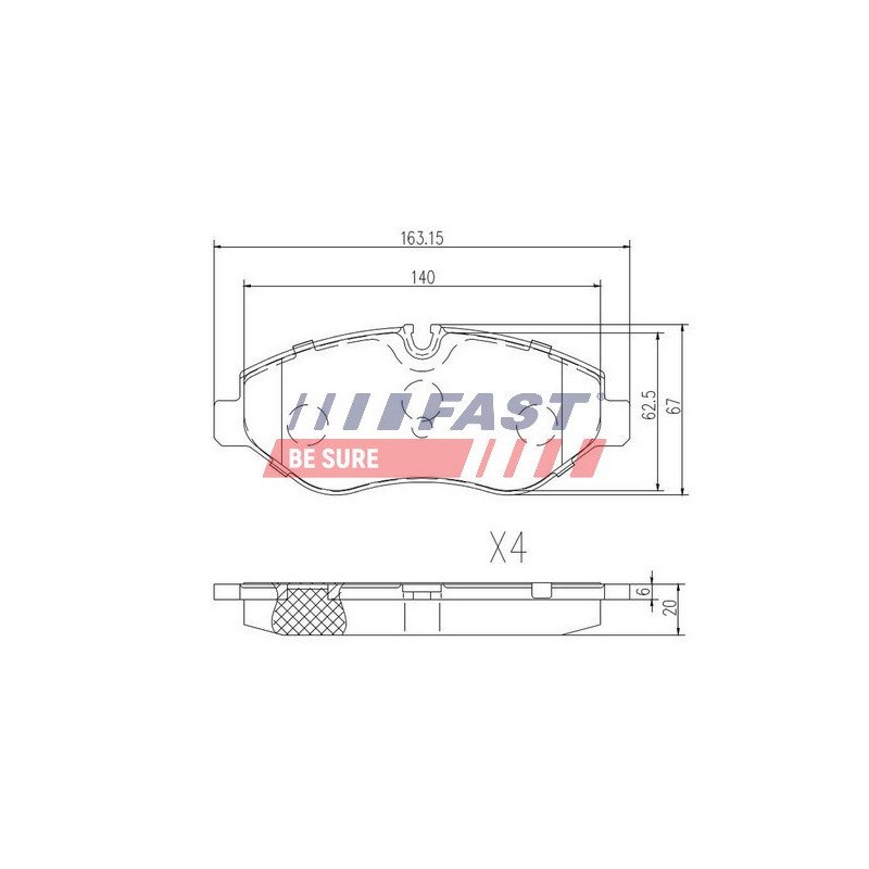 FT29019 Brake Pad Set, disc brake