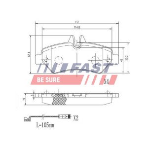 FT29020 Brake Pad Set, disc brake