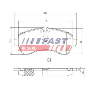 FT29022 Brake Pad Set, disc brake