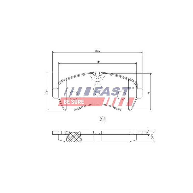FT29022 Brake Pad Set, disc brake