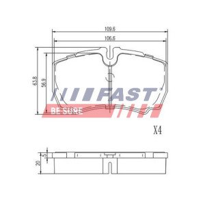 FT29092 Brake Pad Set, disc brake