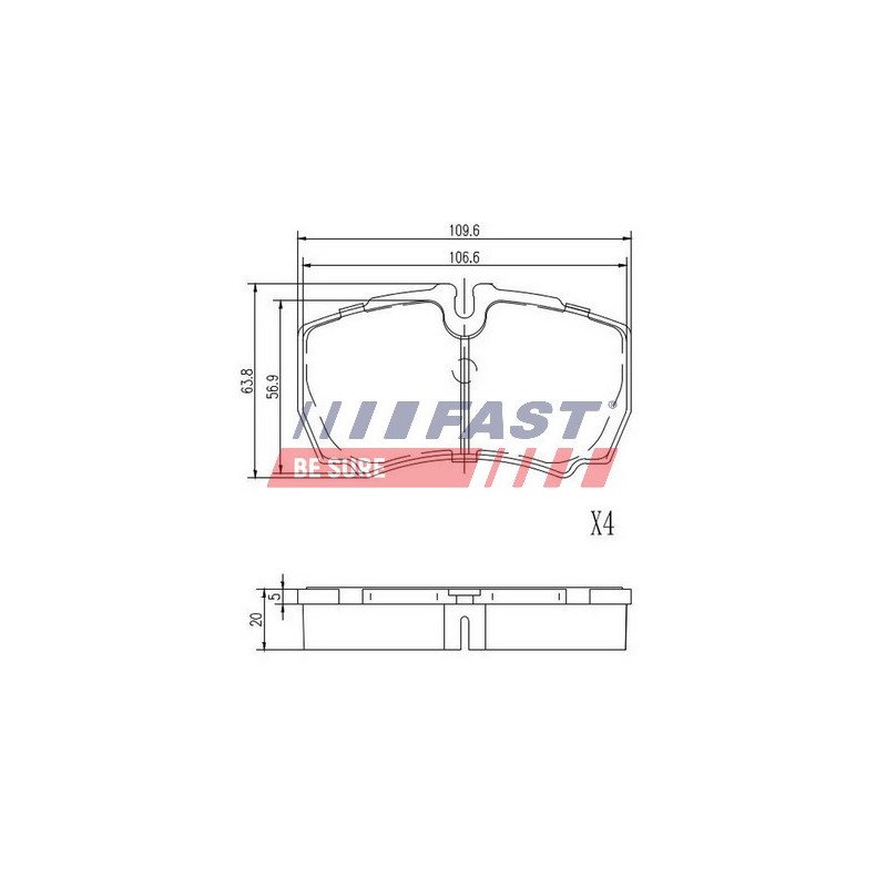 FT29092 Brake Pad Set, disc brake