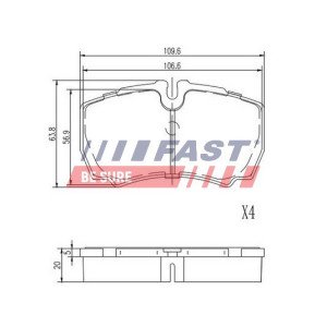 FT29092HD Brake Pad Set, disc brake