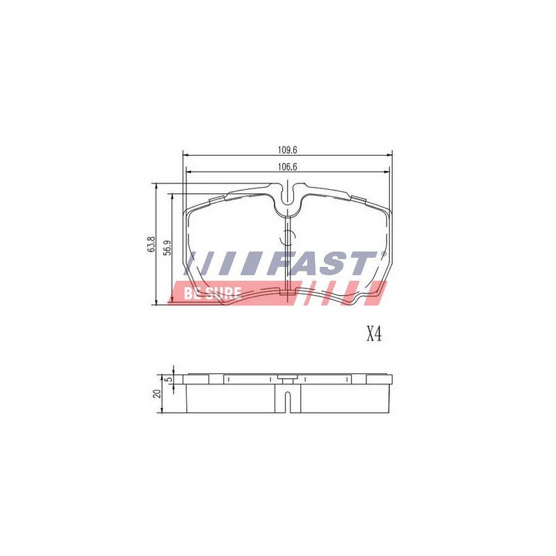 FT29092HD Brake Pad Set, disc brake