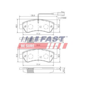 FT29098 Brake Pad Set, disc brake
