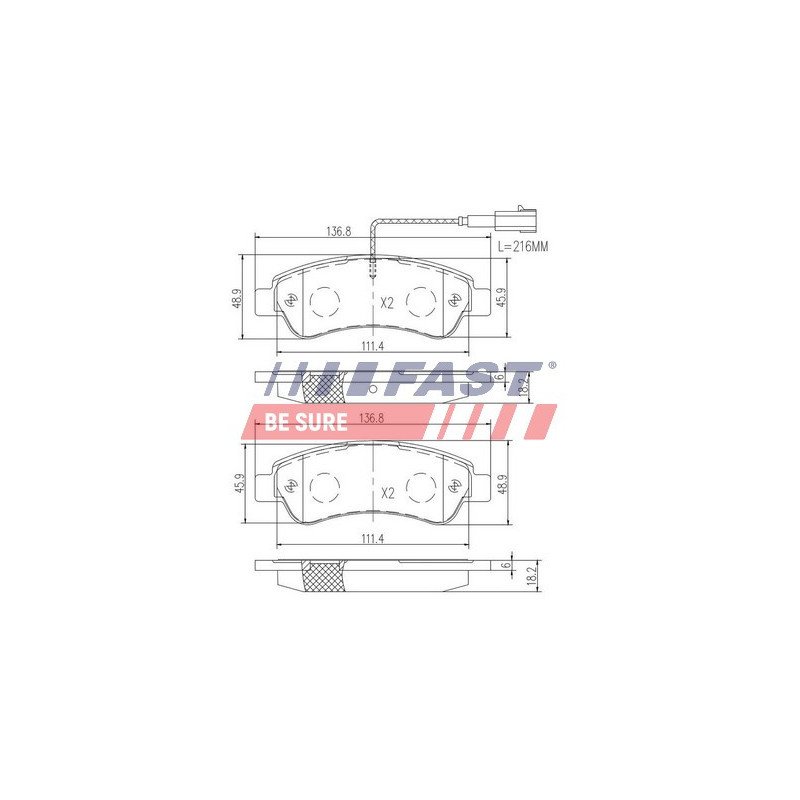 FT29098 Brake Pad Set, disc brake