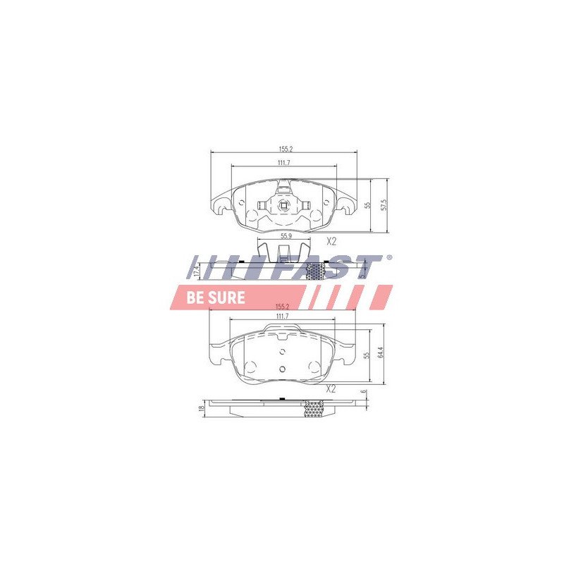 FT29514 Brake Pad Set, disc brake
