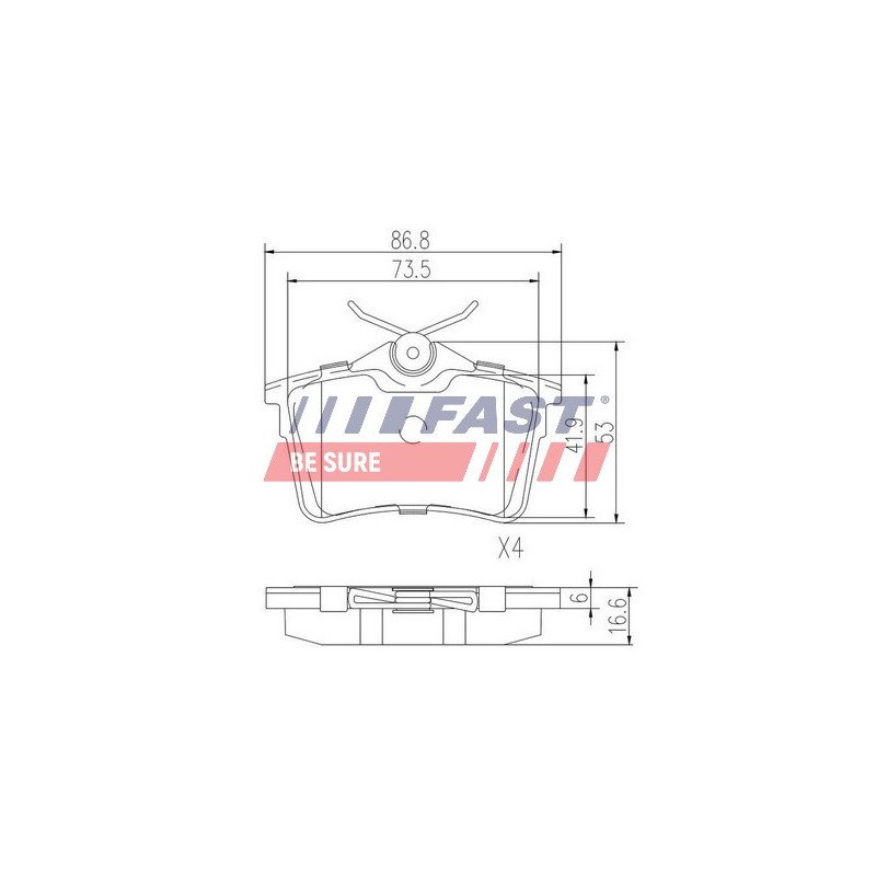 FT29515 Brake Pad Set, disc brake