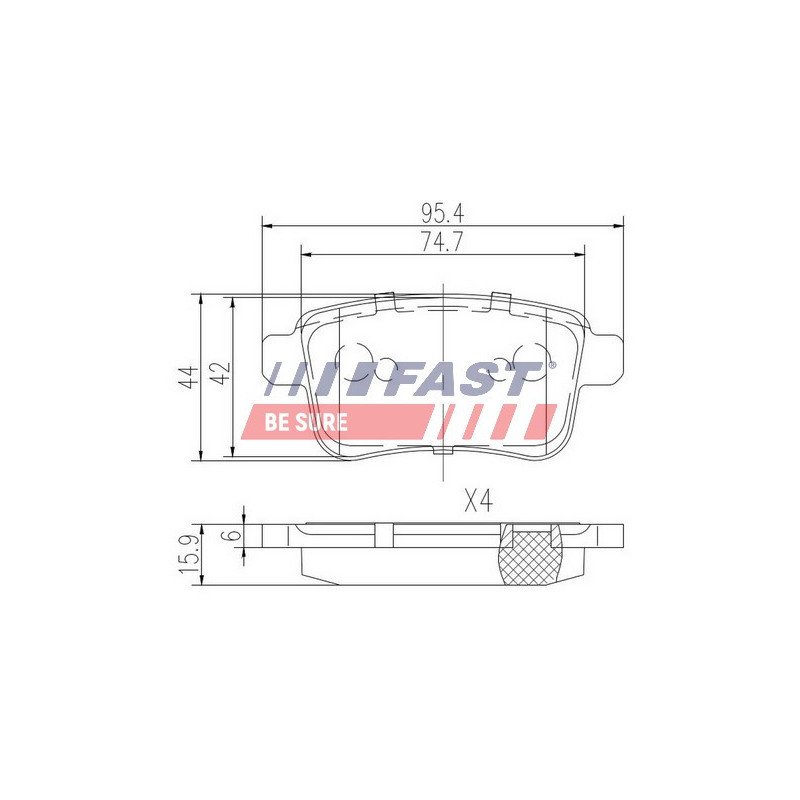 FT29528 Brake Pad Set, disc brake