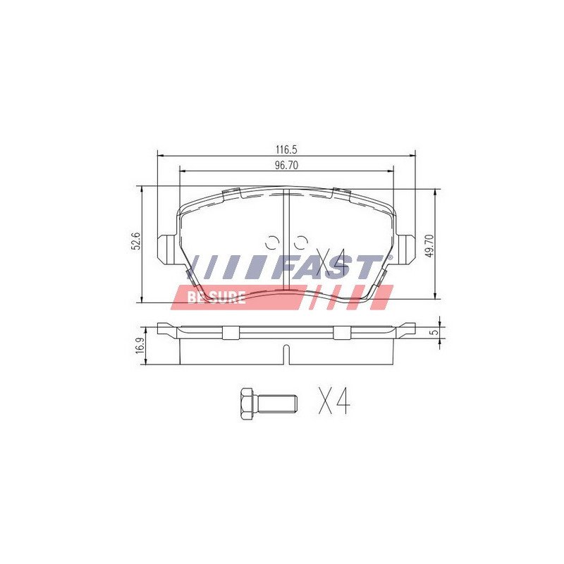 FT29530 Brake Pad Set, disc brake